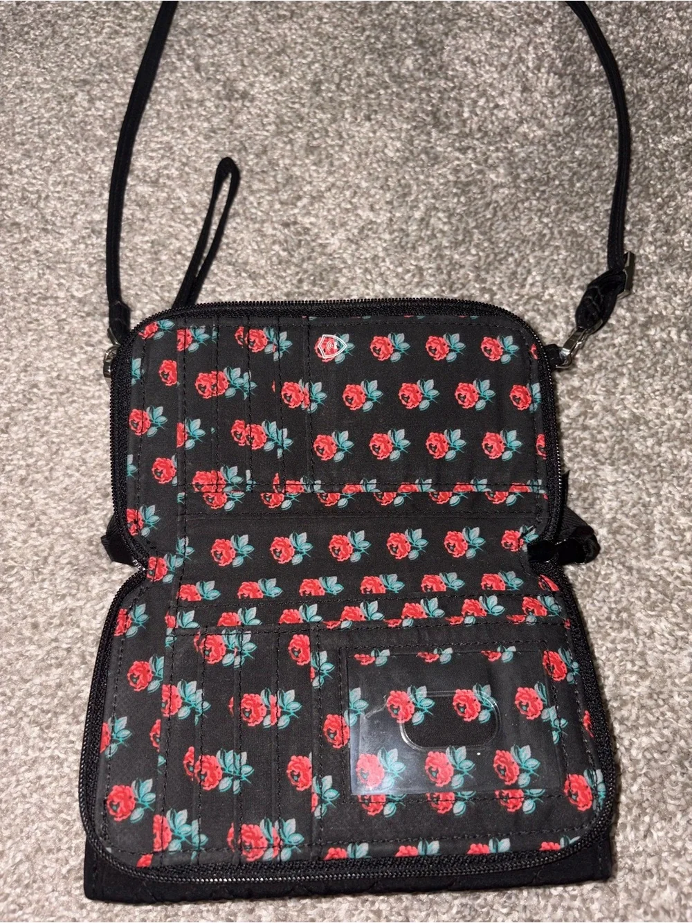 Black Quilted Small Crossbody Bag